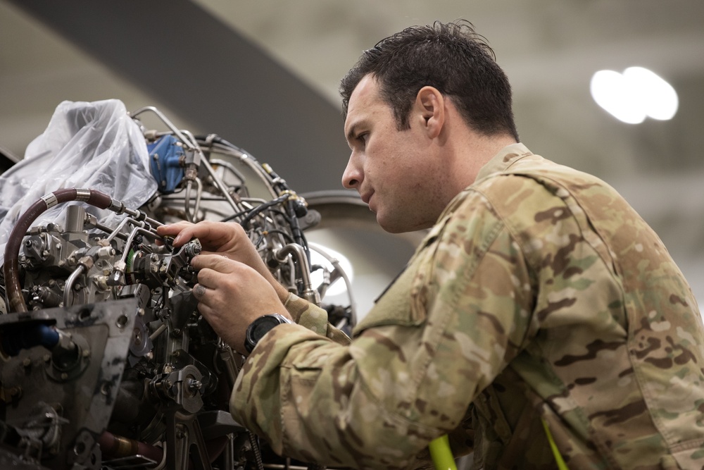 Alaska Army National Guard aviators prep UH-72A Lakota light utility helicopter