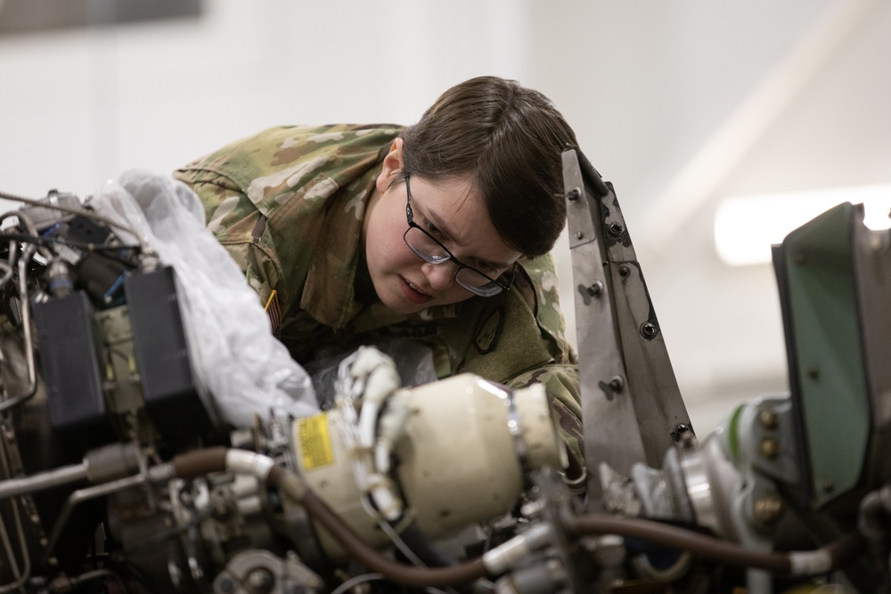 Alaska Army National Guard aviators prep UH-72A Lakota light utility helicopter