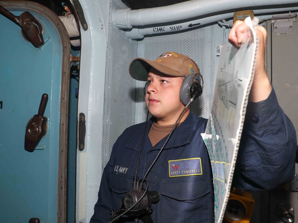 GEORGE WASHINGTON CONDUCTS SEA AND ANCHOR