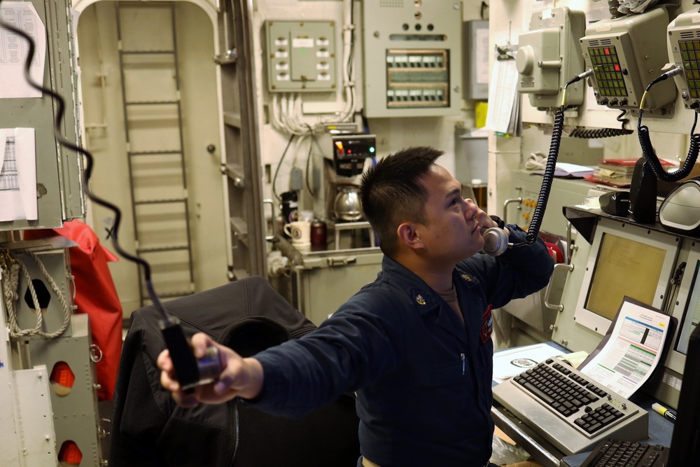 Engineering Officer of the Watch on USS Sterett (DDG 104)