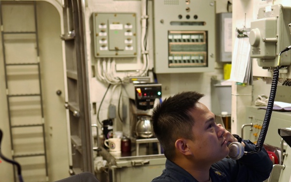 Engineering Officer of the Watch on USS Sterett (DDG 104)