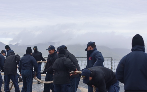 Stowing Lines on USS Sterett (DDG 104)
