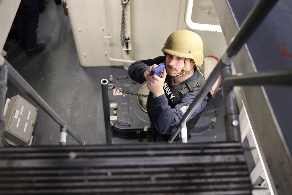 Anti-Terrorism Training on USS Sterett (DDG 104)