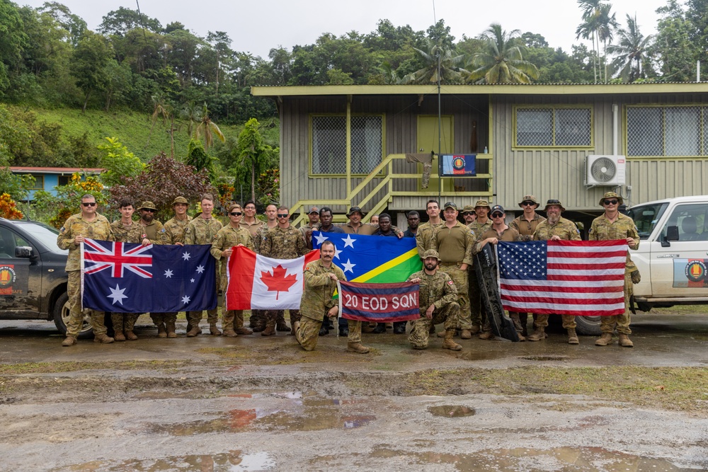 Joint multinational service members conduct demolition during operation Render Safe