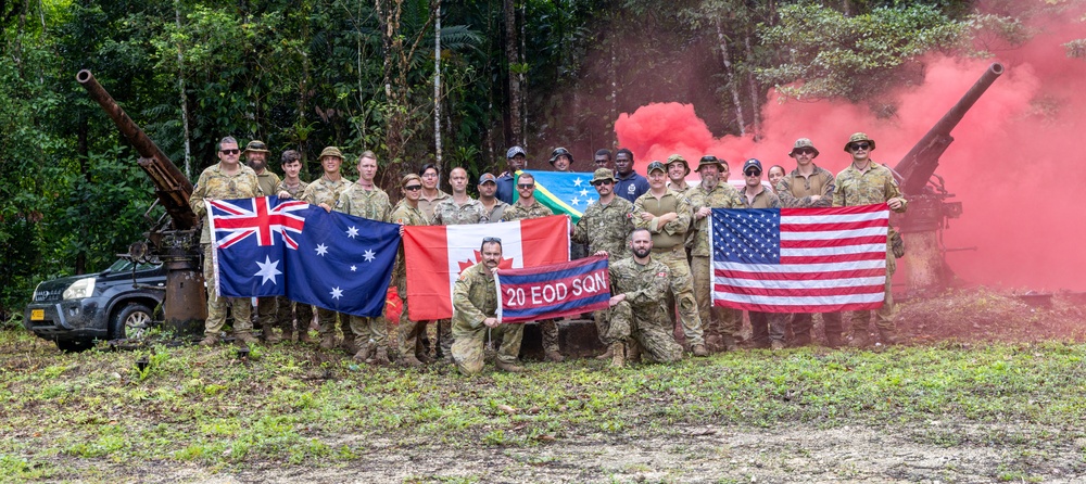 Joint multinational service members conduct demolition during operation Render Safe