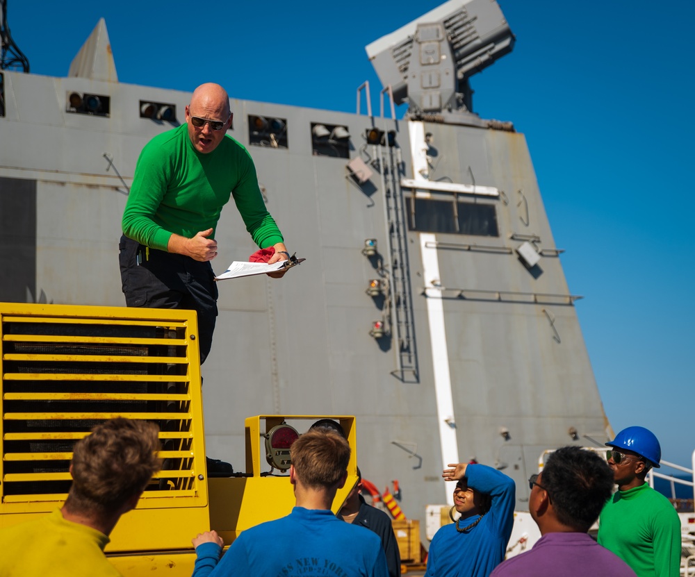 USS New York Forklift Training