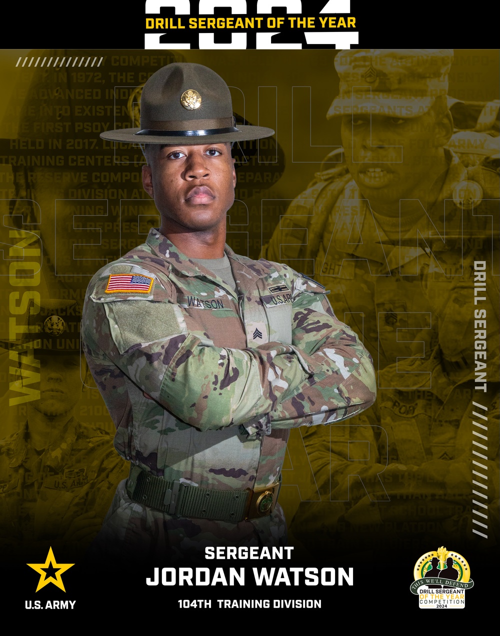 2024, 104th Training Division, Drill Sergeant of the Year Sgt. Jordan Watson