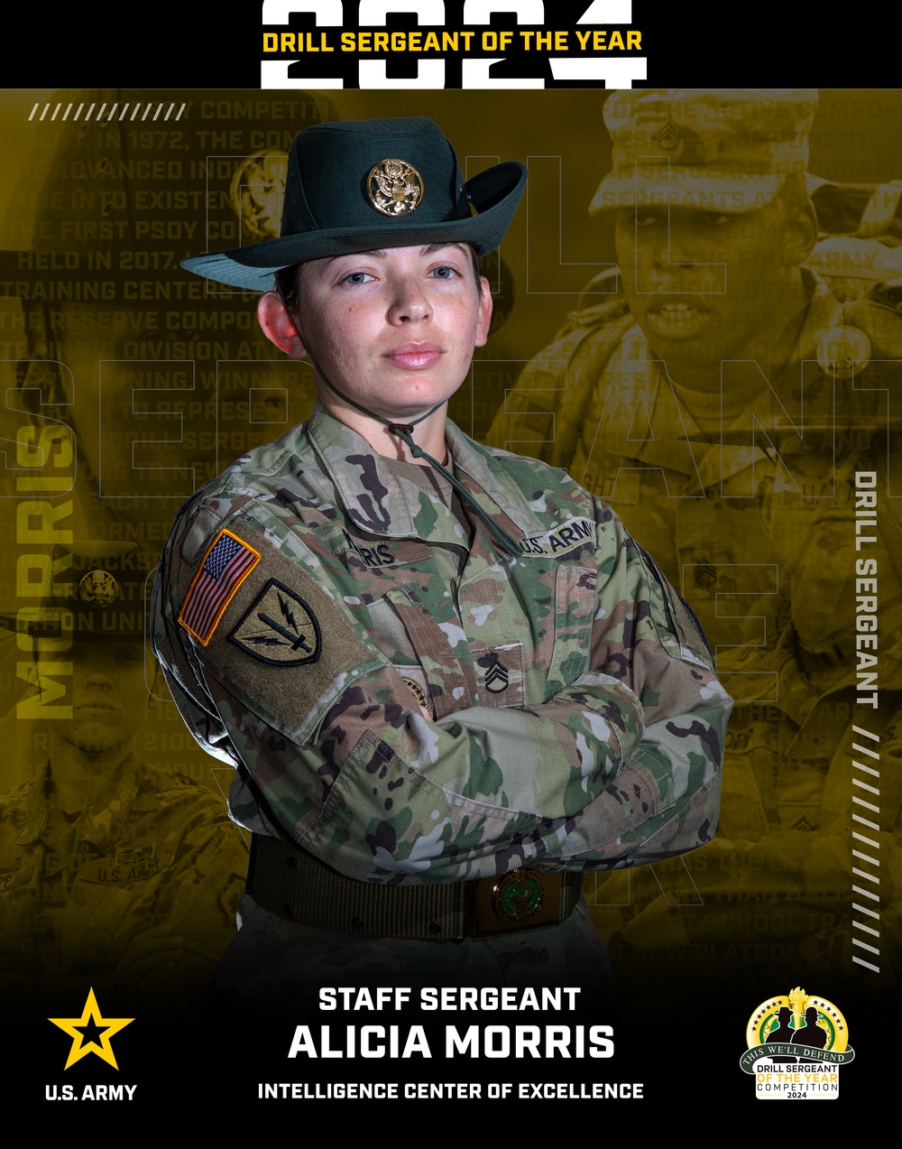 2024, Intelligence Center of Excellence, Drill Sergeant of the Year Staff Sgt. Alicia Morris