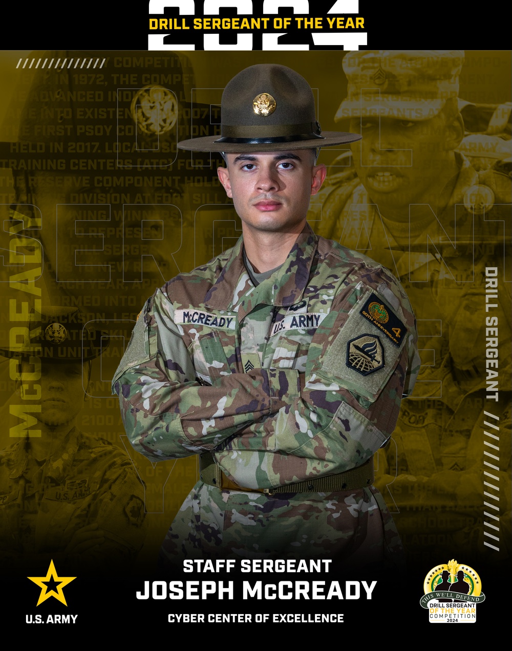 2024, Cyber Center of Excellence, Drill Sergeant of the Year Staff Sgt. Joseph McCready