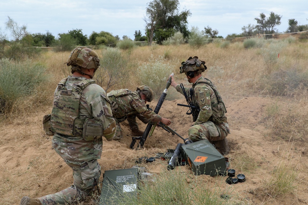 U.S. and Indian Army conduct live fire mortar exercise