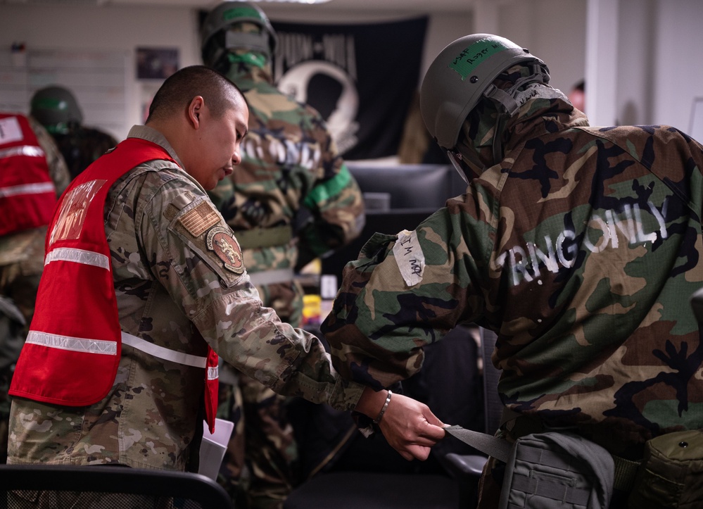 100th LRS repairs vehicle during base readiness exercise