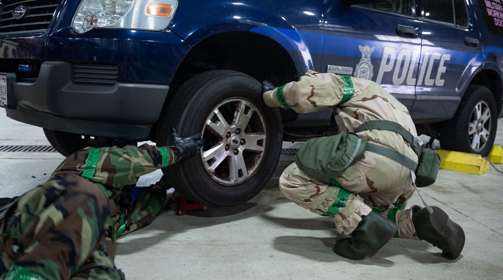 100th LRS repairs vehicle during base readiness exercise