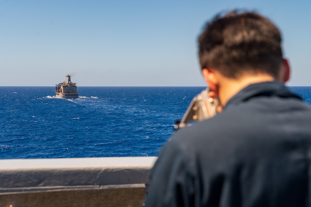 USS New York Replenishment At Sea
