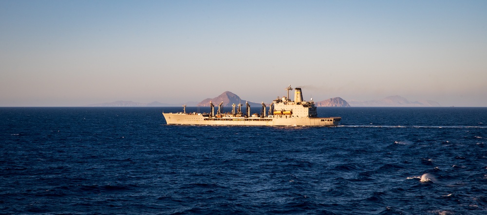 USS New York Replenishment At Sea