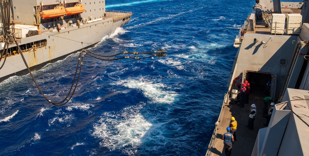 USS New York Replenishment At Sea