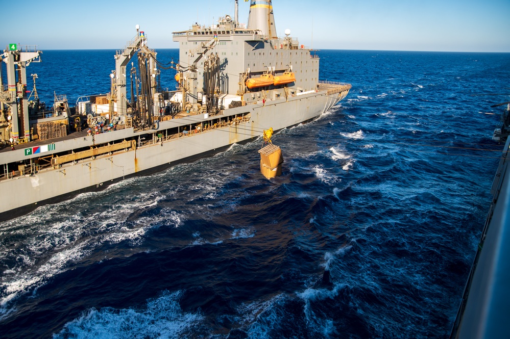 USS New York Replenishment At Sea