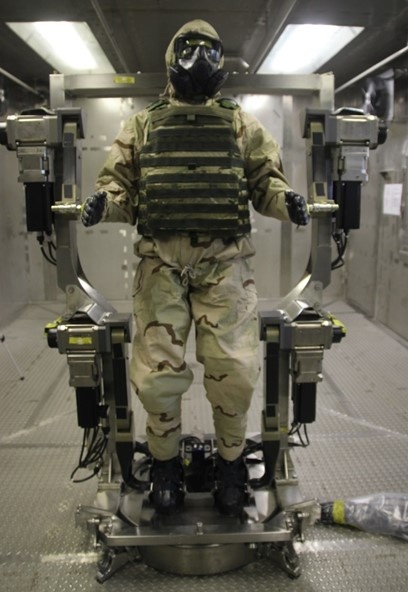 Porton Man robot dressed in US CBRN protective garment