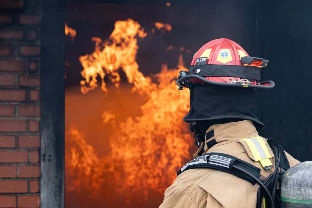 100th CES practice live fire response