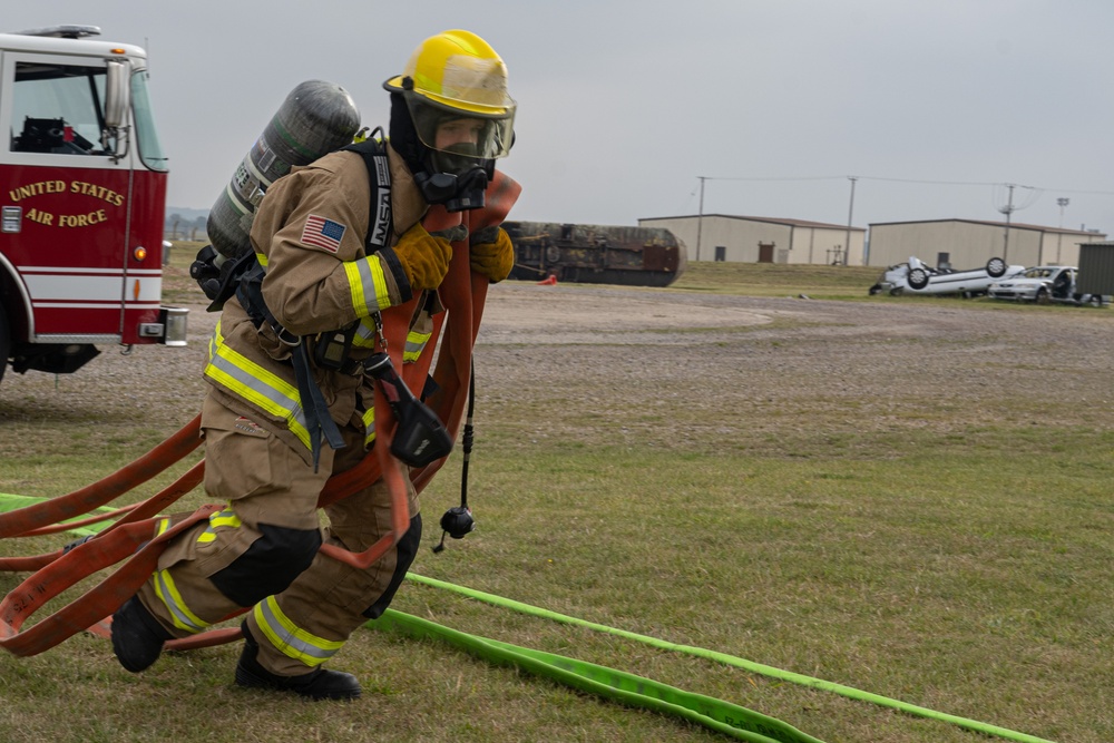 100th CES practice live fire response