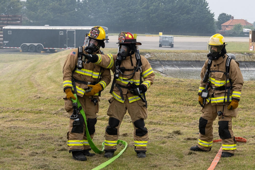 100th CES practice live fire response