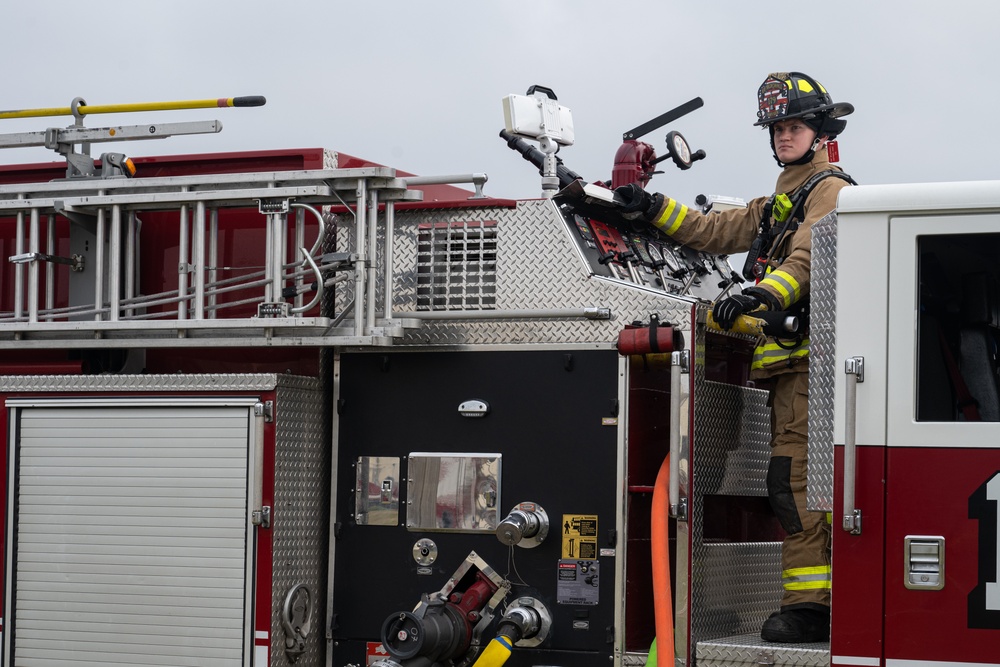 100th CES practice live fire response