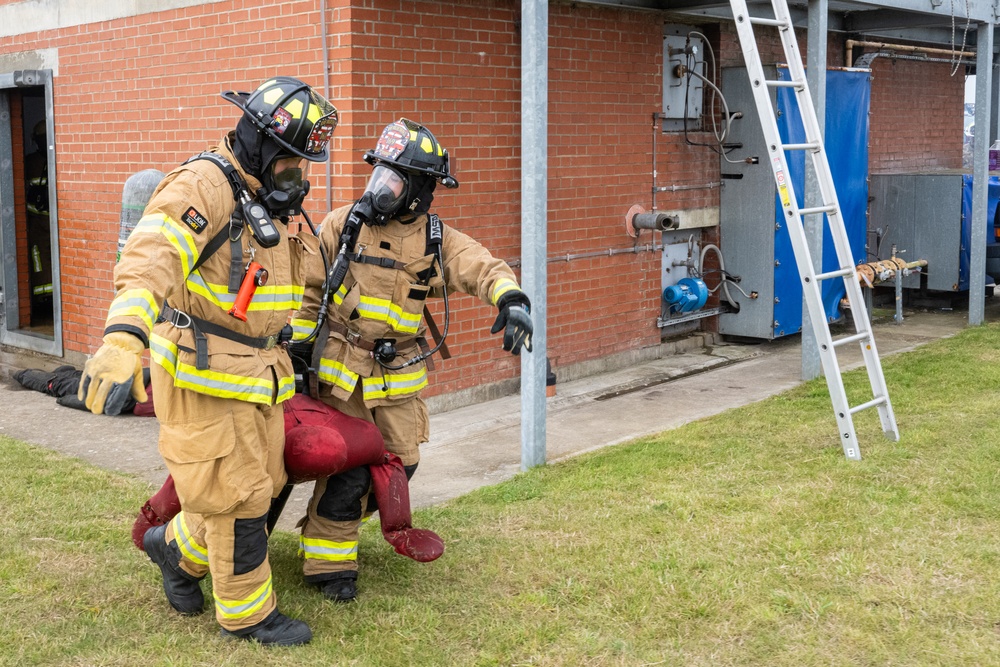 100th CES practice live fire response