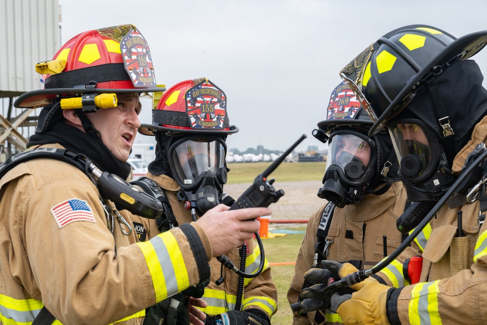 100th CES practice live fire response