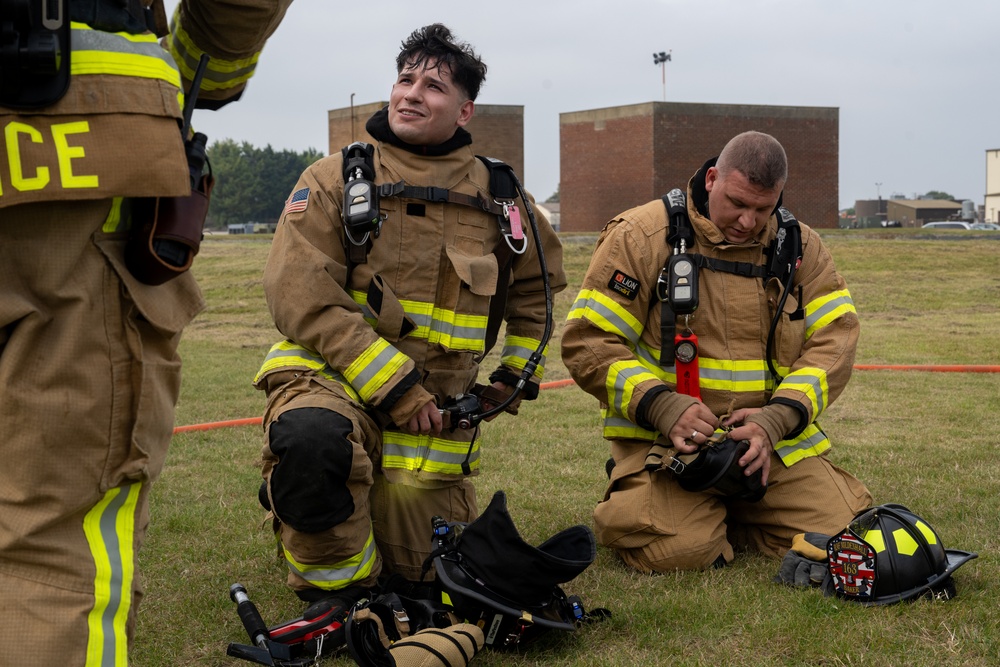 100th CES practice live fire response