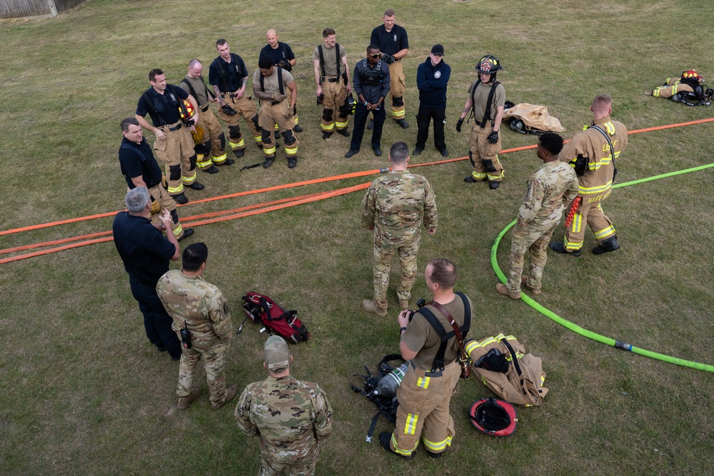 100th CES practice live fire response