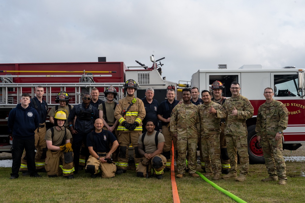 100th CES practice live fire response