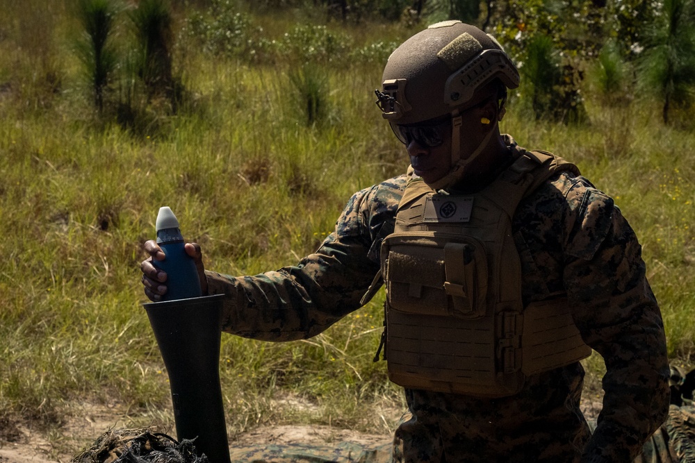 3rd Battalion, 6th Marine Regiment support Burmese Chase 24 with Mortars