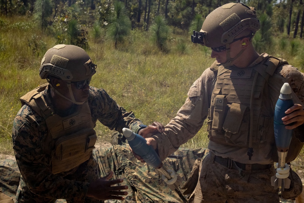 3rd Battalion, 6th Marine Regiment support Burmese Chase 24 with Mortars