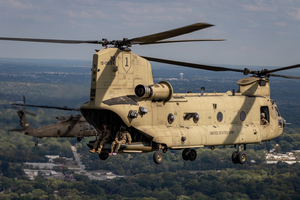 1st Infantry Division hosts Kansas City Chiefs flyover