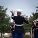 Staff Sgt. Carlos Ortiz IV conducts Parris Island Marine Band