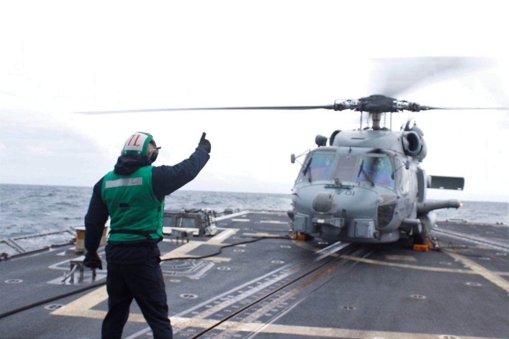 Flight Operations on USS Sterett (DDG 104)