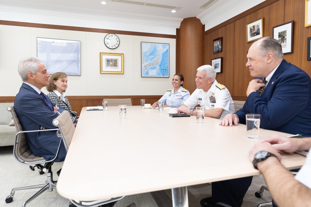 U.S. Navy, Coast Guard, Intelligence Leaders Visit with Ambassador Rahm Emmanuel, U.S. Ambassador to Japan