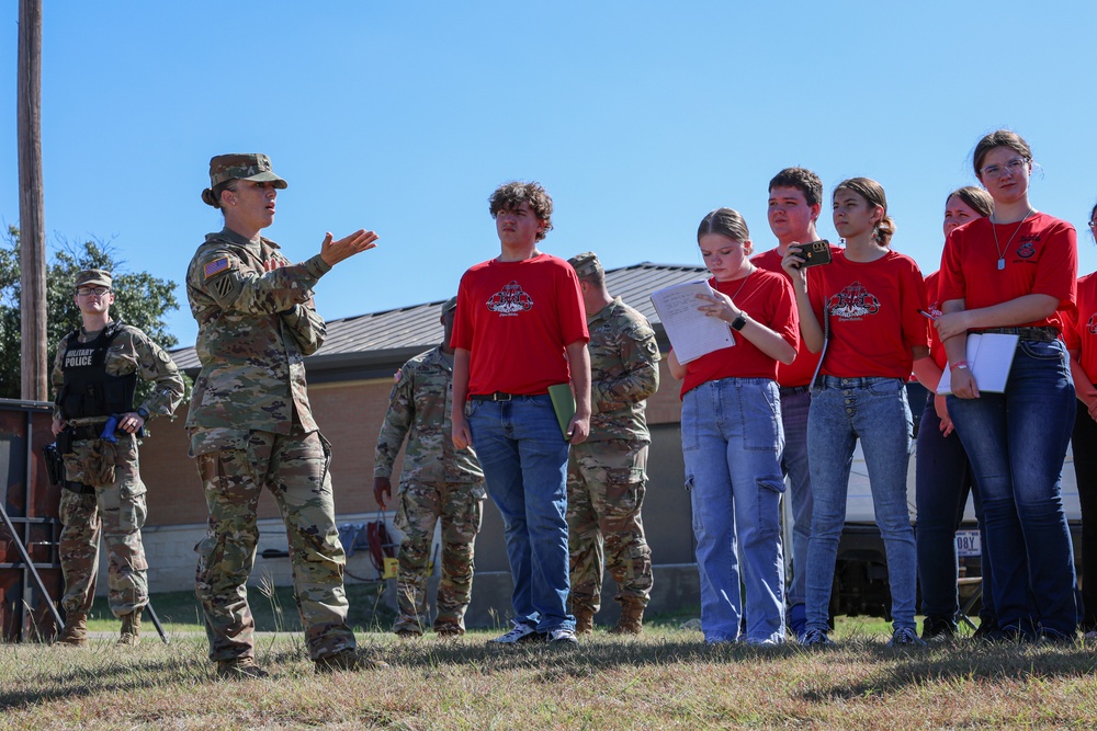 Crosby High School JROTC Visit 89th MP Bde.