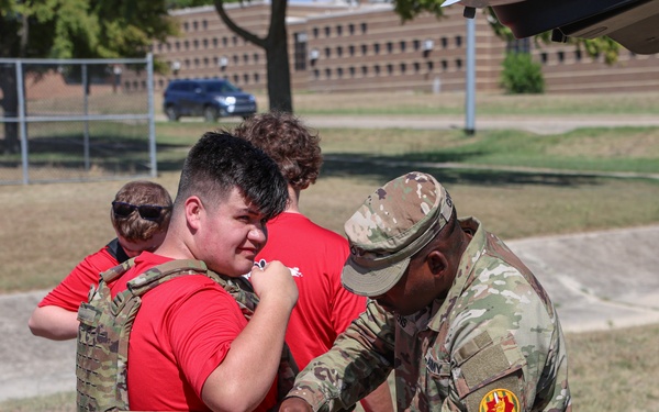 Crosby High School JROTC Visit 89th MP Bde.
