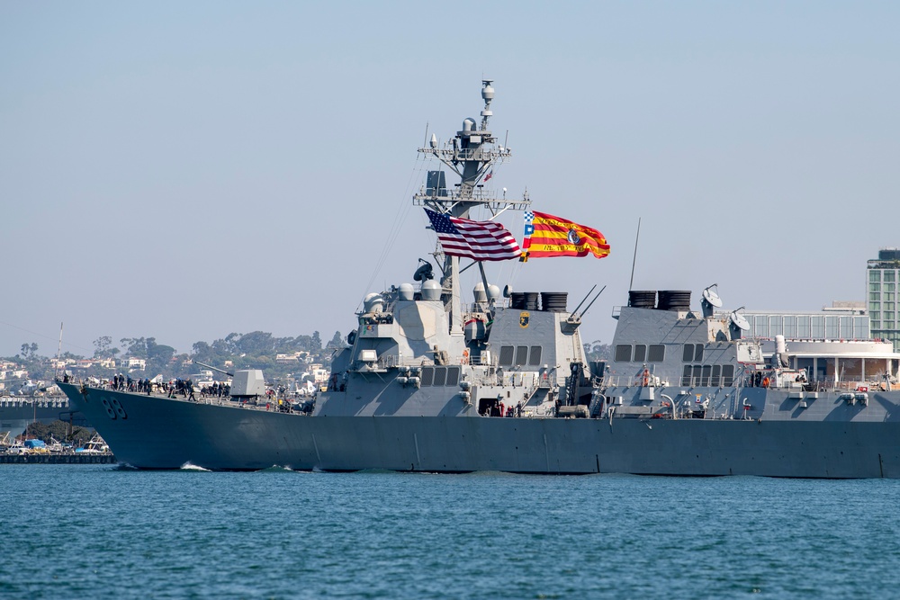 USS Preble Departs San Diego for Japan