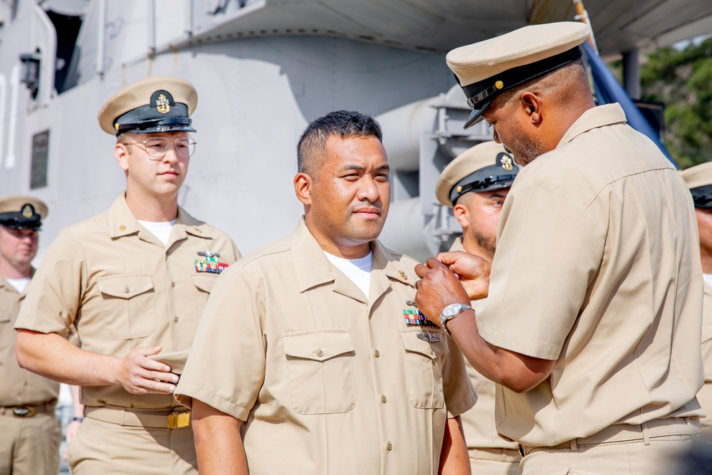 USS Alexandria Chief Pinning Ceremony