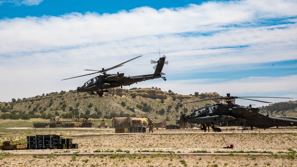 4th Attack Helicopter Battalion, 4th Aviation Brigade, conduct aerial gunnery weapons training and combat readiness