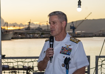 PACFLT Commander Attends Reception Aboard ROKS Hansando