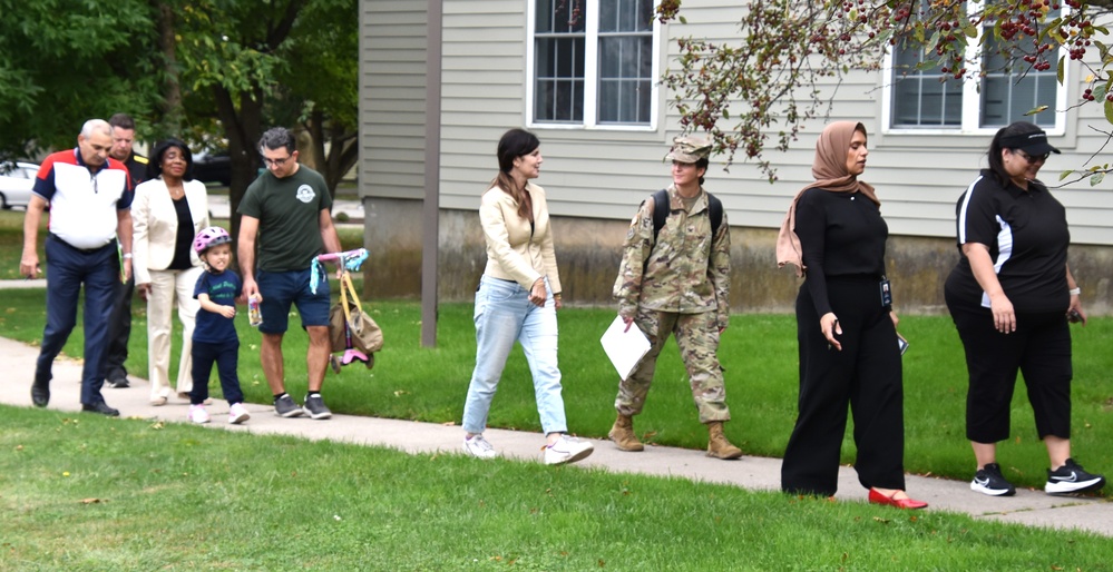 Garrison Conducts Residents Walking Town Halll