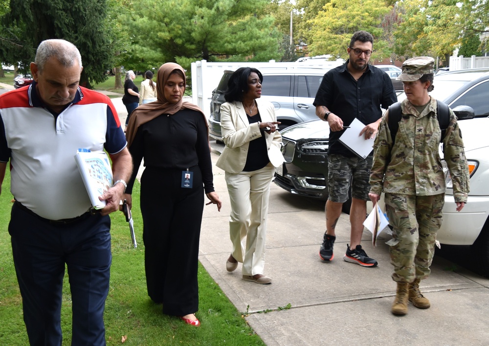 Garrison Conducts Residents Walking Town Halll