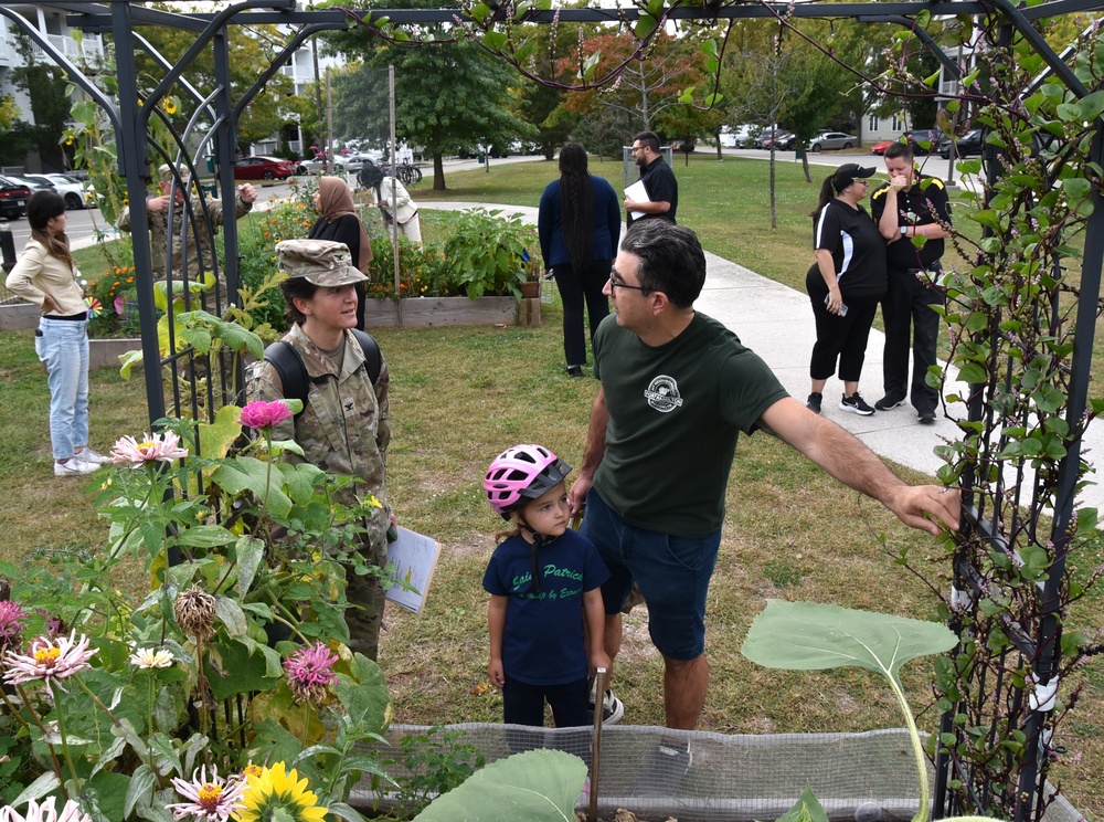 Garrison Conducts Residents Walking Town Halll