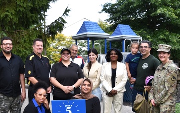 Garrison Conducts Residents Walking Town Halll