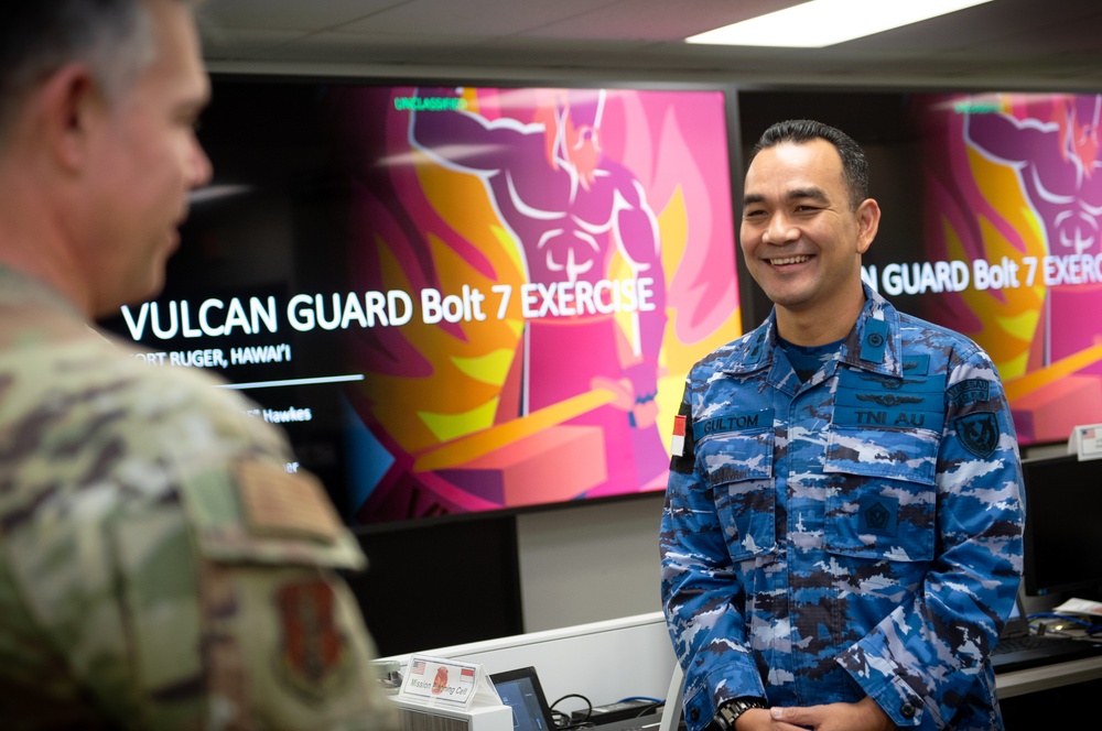 Hawaii ANG welcomes Indonesian Participation in Vulcan Guard space exercise