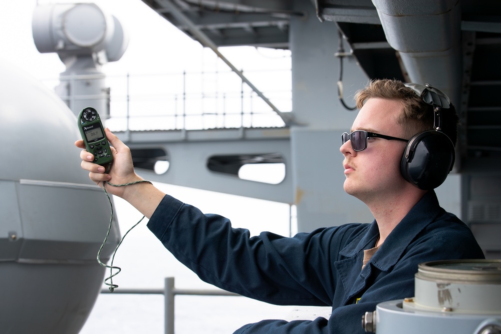 George Washington underway in support of carrier qualifications