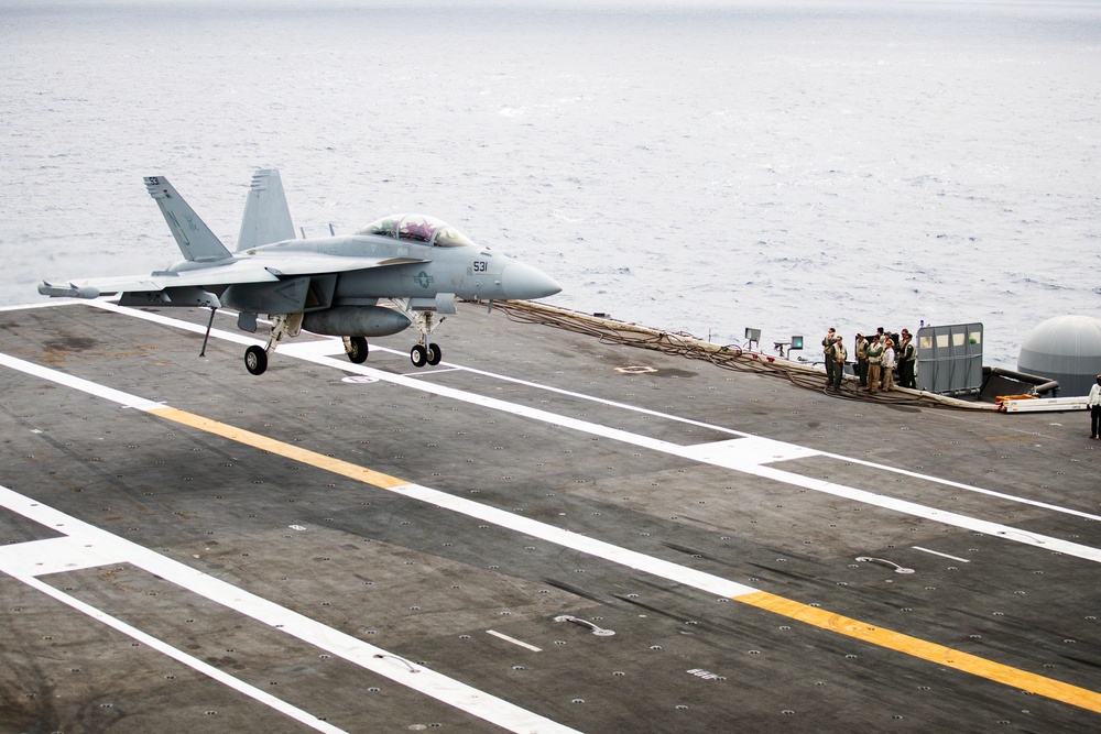George Washington conducts flight operations