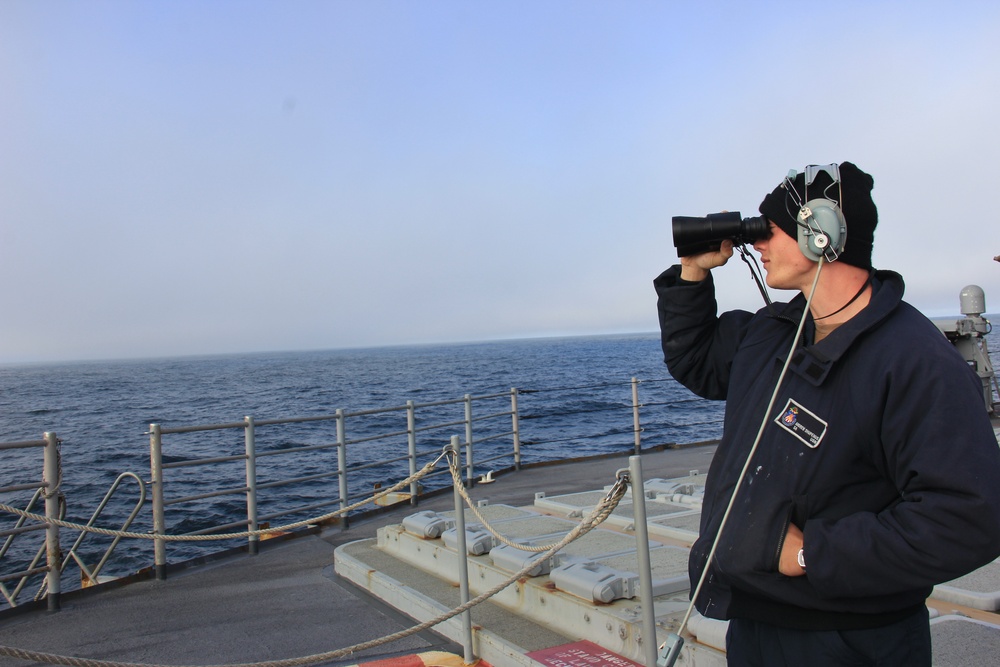 USS Lake Erie (CG 70) conducts operations in the Northern Pacific Ocean